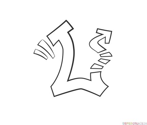 How To Draw A Wildstyle Letter L Step By Step Drawing Tutorials