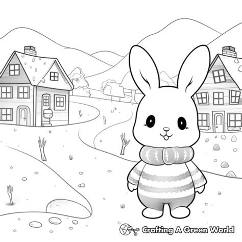 Simple Bunny Coloring Pages Free And Printable