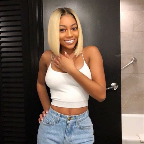 Short Blonde Ombre Bob Wigs Synthetic Heat Resistant Straight None Lace Wig Sexy EBay