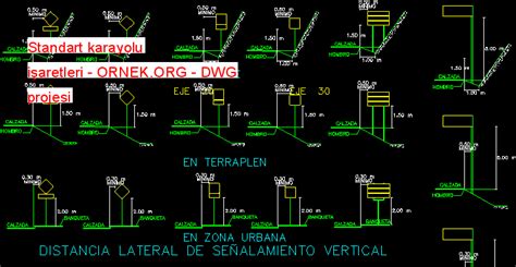 Standart Karayolu I Aretleri Dwg Projesi Autocad Projeler