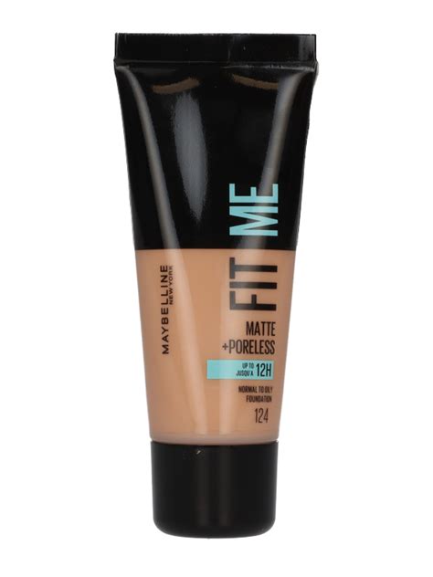 Maybelline Fit Me Matte Poreless Alapozó 124 Soft Sand 1 Db