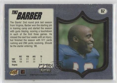 1998 Playoff Absolute SSD Silver 82 Tiki Barber For Sale Online EBay