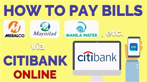 How To Pay Utility Bills Online Using Citibank Credit Card YouTube