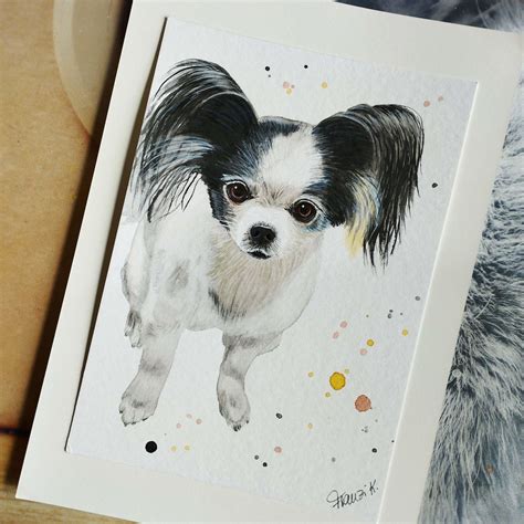 Hundeportrait Hund Aquarellmalerei Tiere Portrait Von Franziska