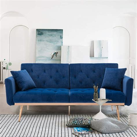 Navy Blue Velvet Sofa Bed | Cabinets Matttroy