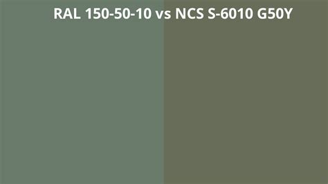 Ral 150 50 10 Vs Ncs S 6010 G50y Ral Colour Chart Uk