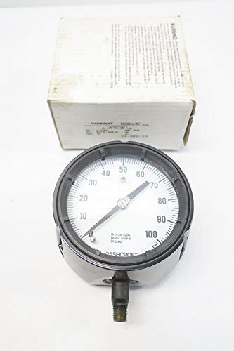 ASHCROFT 45 1279 AS 02L 100 DURAGAUGE Pressure Gauge 0 100PSI 1 4IN