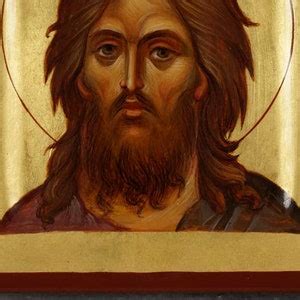 Saint John The Baptist Hand Painted Icon Byzantine Orthodox Icon Of St