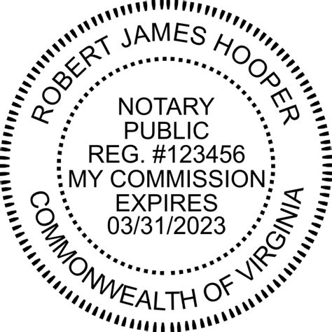 Round Virginia Notary Stamp All State Notary