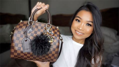 WHAT S IN MY BAG LOUIS VUITTON SPEEDY B 25 DAMIER EBENE YouTube