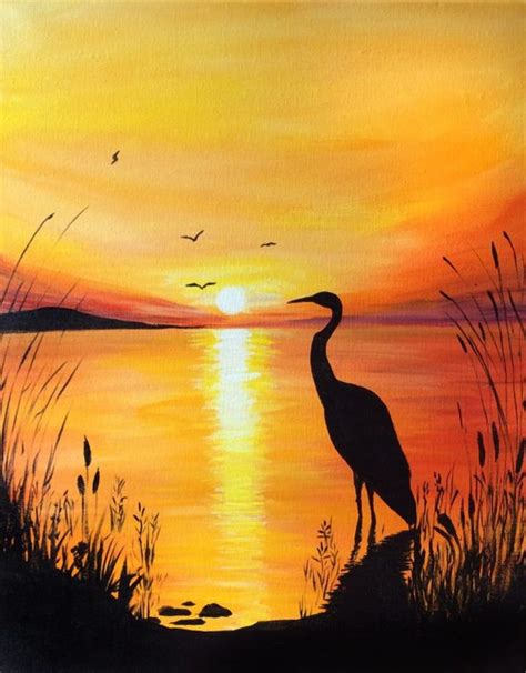 The 25+ best Sunset paintings ideas on Pinterest | Canvas painting ...