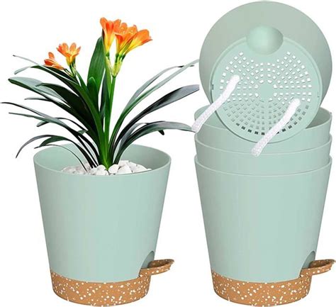 5 Pices Pot De Fleur Interieur 5 Pouces Pots De Fleurs En Plastique