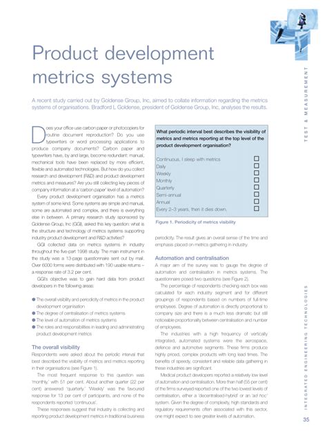 (PDF) Product Development Metrics Systems [A35]