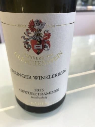 Freiherr Von Gleichenstein Ihringer Winklerberg Gew Rztraminer Vivino Us