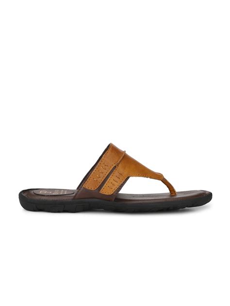 Buy El Paso Men S Tan Man Made Leather Floaters Stylish Thong Slippers Online ₹699 From Shopclues