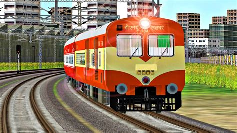 High Speed Jalandhar Demu Train In Indian Train Simulator Youtube