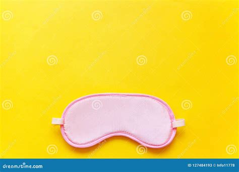 Sleeping Mask On Yellow Background Stock Image Image Of Face Night