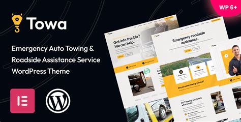 Towa Emergency Auto Towing And Roadside Assistance Service Wordpress Theme Duck Themes