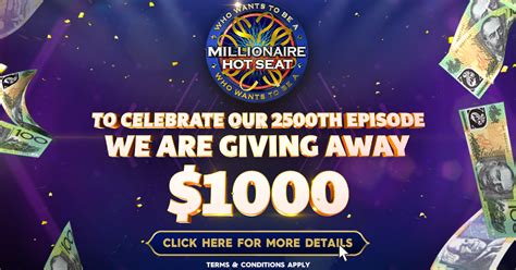 Watch Millionaire Hot Seat And You Could Win 1 000 Nine Au