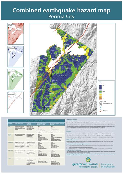 Combined earthquake hazard map