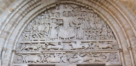 Tympanum sculpture of the Last Judgment Stock Photo | Adobe Stock