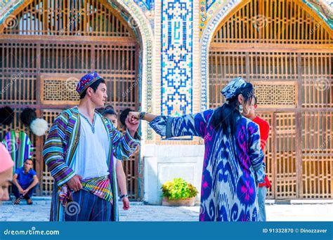 Traditional Uzbek Wedding Samarkand Editorial Image Image Of Clothes