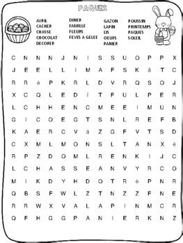 Easter P Ques French Crossword And Word Puzzle Worksheets By Vari