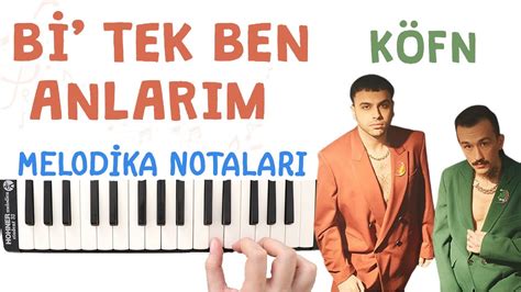 Köfn Bİ TEK BEN ANLARIM Melodika Notaları Ses Veriyorum YouTube