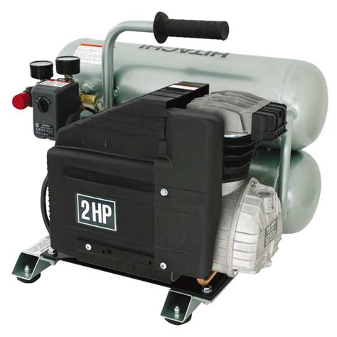 Hitachi Ec12 Portable Air Compressor 4 Gal 125 Psi 4 Cfm At 90 Psi