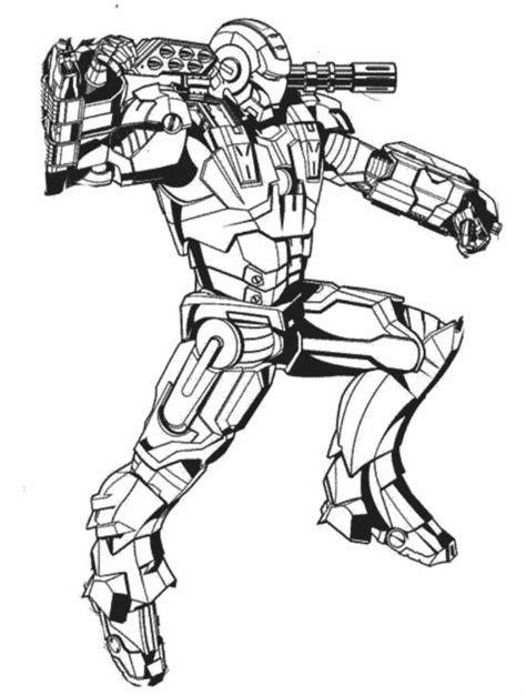 Iron Man War Machine Coloring Pages Clip Art Library