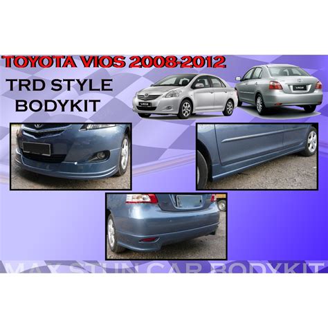 TOYOTA VIOS NCP93 2007 2013 TRD STYLE FULLSET BODYKIT TR D SKIRT LIP