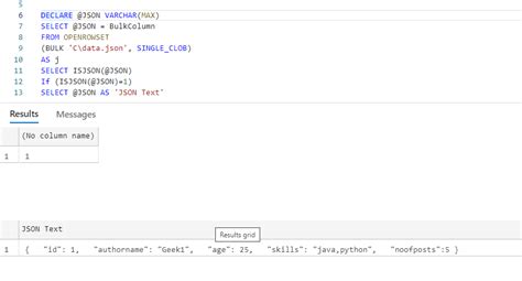 Working With Json In Sql Geeksforgeeks