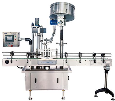 Single Head Capping Machine With Caps Sorter Cap Feeding System