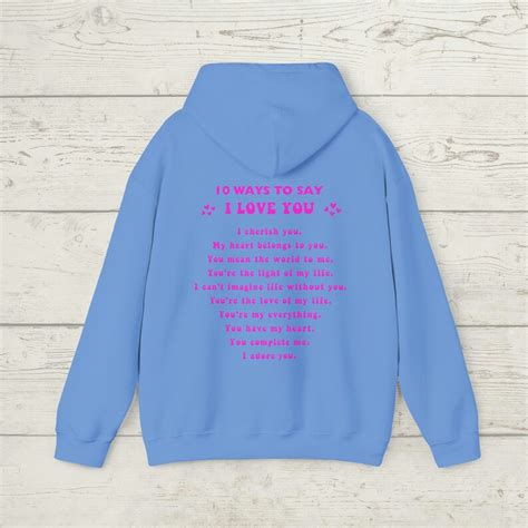 10 Different Ways To Say I Love You Hoodie Girlfriend Hoodies Etsy