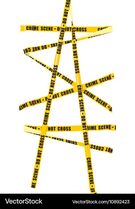 Yellow police tape Royalty Free Vector Image - VectorStock