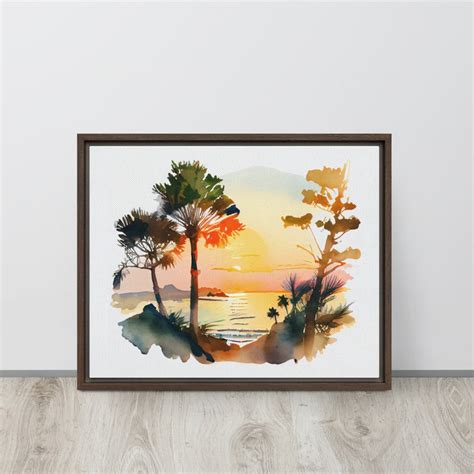 Beach Sunset Watercolor Painting. - Etsy