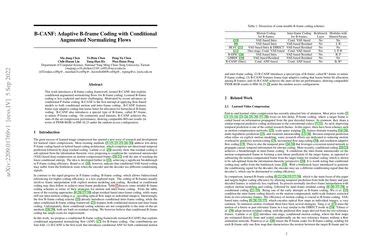 B Canf Adaptive B Frame Coding With Conditional Augmented Normalizing