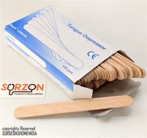 Surzon Disposable Tongue Depressor Wooden 6 Pack Of 100 Dental ENT