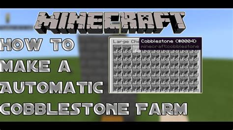 How To Make An Automatic Cobble Generator