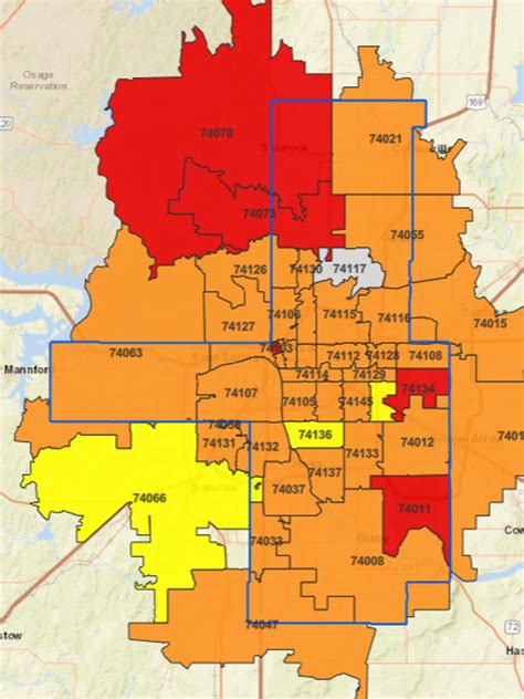 Zip Code Map Of Tulsa Ok Alysia Margeaux