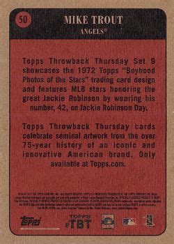 Topps Throwback Thursday Mike Trout Back Rickey Henderson