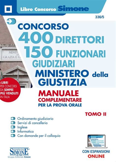 Ministero Della Giustizia Concorso Funzionari Manuale Edizioni Simone