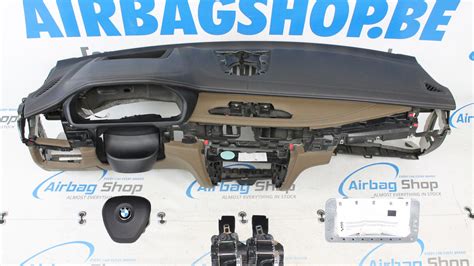 Airbag Set Dashboard Zwart Bruin HUD Met Stiksels BMW X5 F15 2013