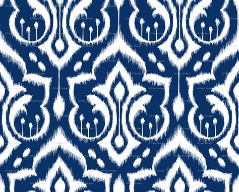 Colorful Fabrics Digitally Printed By Spoonflower Ikat Damask