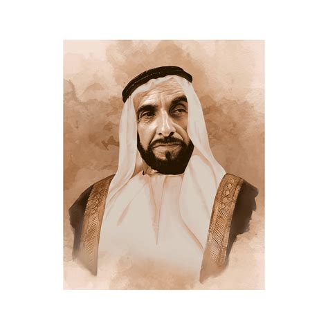 Official Portrait Of His Highness Sheikh Zayed Bin Sultan Al Nahyan