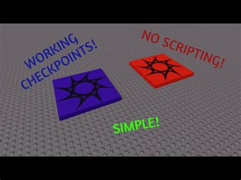 How To Make A Checkpoint In Roblox Studio No Scripting Youtube