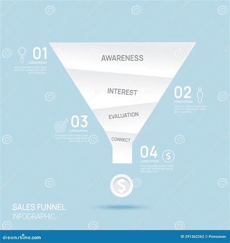 Infographic Sales Funnel Paper Diagram Template For Business Timeline