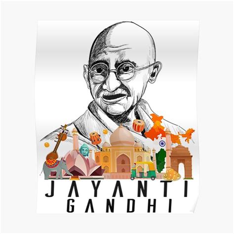 "gandhi jayanti" Poster for Sale by AlexanderMartii | Redbubble