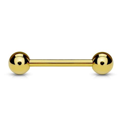 14g Yellow 14k Gold Straight Barbell Tulsa Body Jewelry