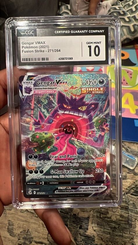 Cgc Gengar Vmax Fusion Strike Alt Art Secret Rare Ebay